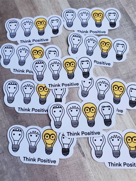 Think Positive 2pcs Vinyl Sticker Decal | Etsy