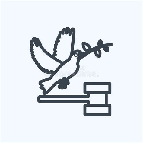 Icon Peace and Justice. Suitable for Community Symbol. Line Style. Simple Design Editable ...