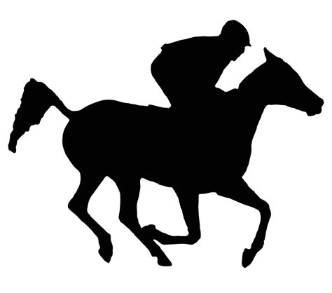 Race Horse And Jockey Silhouette Clip Art Image - ClipSafari