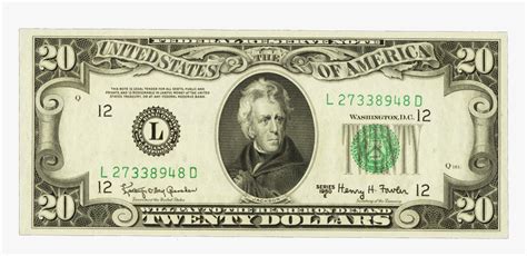 $20 1950e Federal Reserve Note - 20 Dollar Bill Transparent, HD Png ...