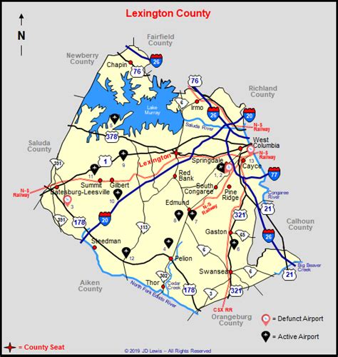 Map Of Lexington County Sc - Lila Shelba