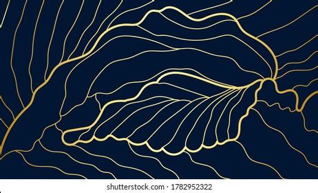 Leaf Line Art Background Vector Wallpaper Stock Vector (Royalty Free) 1782952322 | Shutterstock