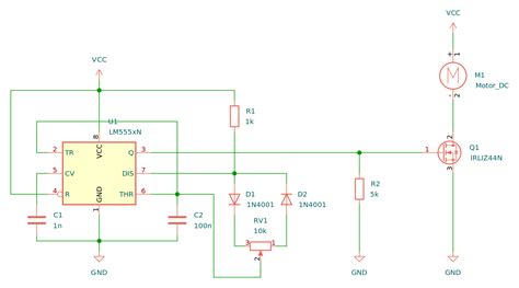 A Simple 555 PWM Circuit with Motor Example