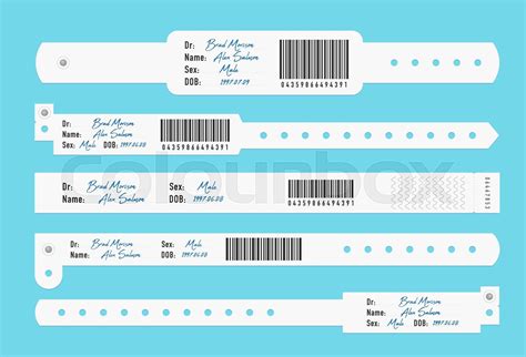 Medical hospital wristband or bracelet mockup | Stock vector | Colourbox