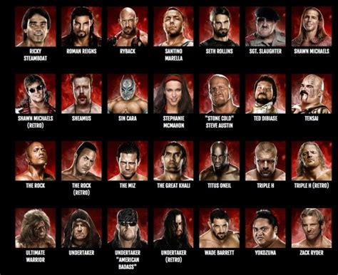 Complete WWE 2K14 Roster - Operation Sports