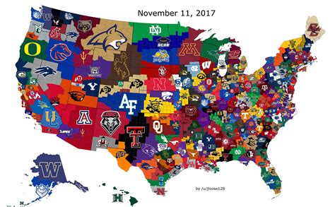 College Basketball Imperialism Map (November 11, 2017) : CollegeBasketball