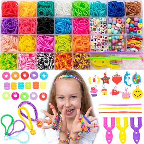 2500+ Loom Bands 24 Colorful Loom Band Kit for Girls Boys Loom Bands ...