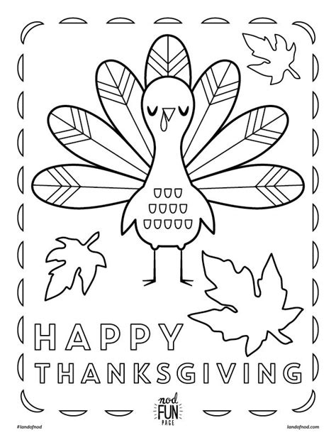 Kids Thanksgiving Themed Free Printable Coloring Page - Crate&Kids Blog