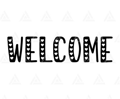 Welcome Mat Clipart Black And White