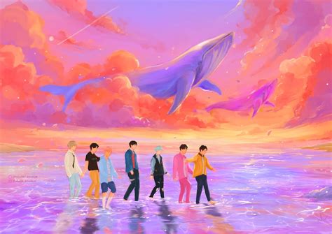 BTS Fans Are Awed By Beautiful Fanart Created For The Group's 10th ...