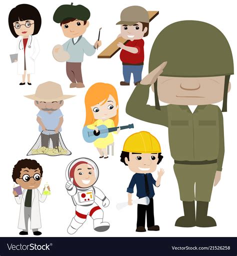 Professions And Jobs Cartoon Collection Royalty Free Vector – NBKomputer