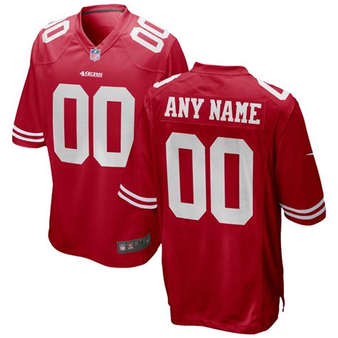 San Francisco 49ers Red Custom Game Jersey - jerseys2021