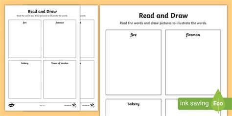 FREE! - The Great Fire of London Read and Draw Worksheet