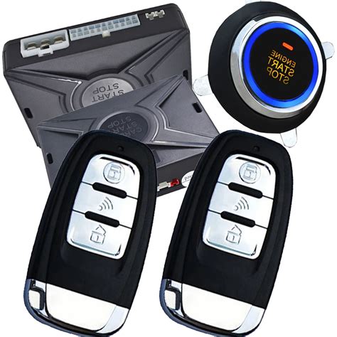 remote engine start car alarm system PKE car alarm RFID smart key lock ...