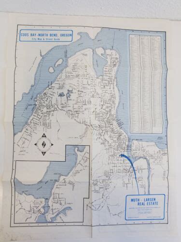 Vintage Coos Bay - North Bend Oregon Map 16x20" | eBay