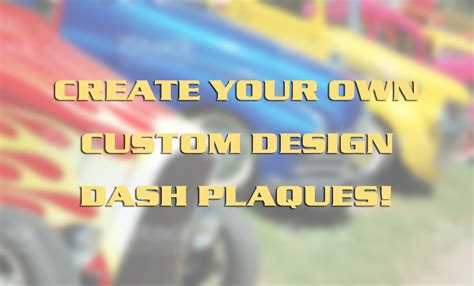 Custom Designed Dash Plaque - The Car Show Store_2024