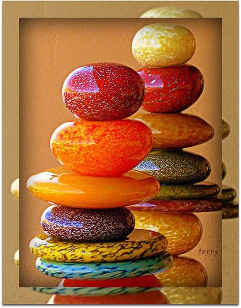 These are glass, I believe, not rocks... | Stone art, Rock sculpture, Pebble art