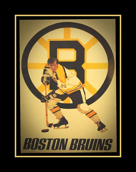 Items similar to Vintage 1970s Boston Bruins Logo Poster, Gift, Hockey ...