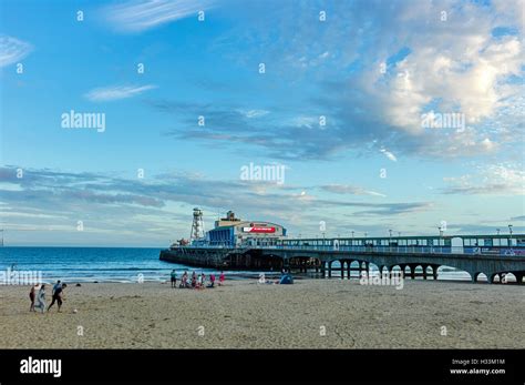 Bournemouth pier and beach Stock Photo - Alamy