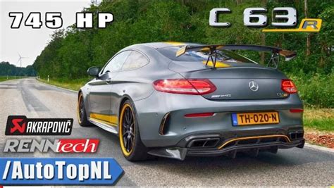 745HP AMG C63 R LOUD! Akrapovic EXHAUST Sound REVS & Onboard - Turbo ...