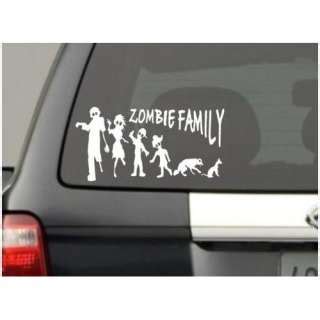 Funny Stick Figure Family ZOMBIES Decal