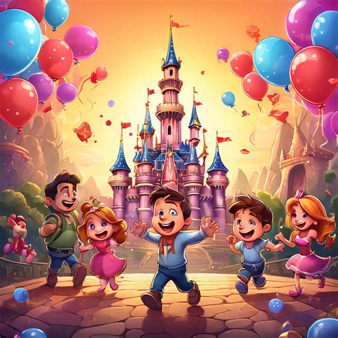 All Cartoon characters playing in fantasy Disneyland for 1 y... by ...