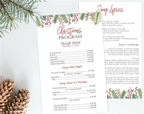 Printable Christmas Program Template