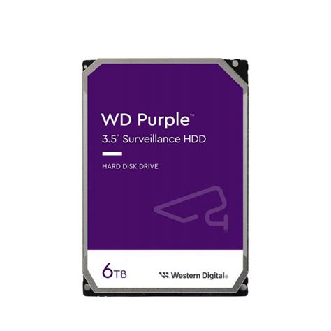 Western Digital WD64PURZ WD Purple Surveillance 3.5" 6TB 5400RPM SATA CMR 256MB Cache NVR ...