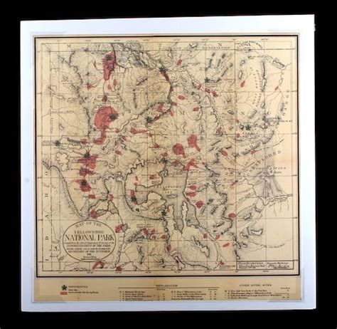 1881 Map of Yellowstone National Park sold at auction on 21st July ...