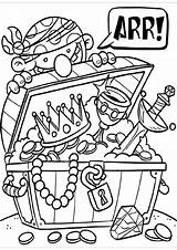 Pirate Treasure Chest Coloring Page & coloring book sketch template