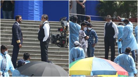 Amitabh Bachchan and Ajay Devgn shoot outdoors in Mumbai for MayDay ...