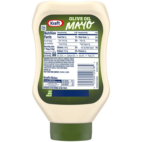 Kraft Mayo With Olive Oil Nutrition Facts - Nutrition Pics