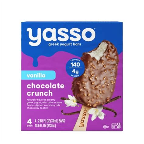 Yasso Vanilla Chocolate Crunch Frozen Greek Yogurt Bars, 4 ct - Fry’s ...