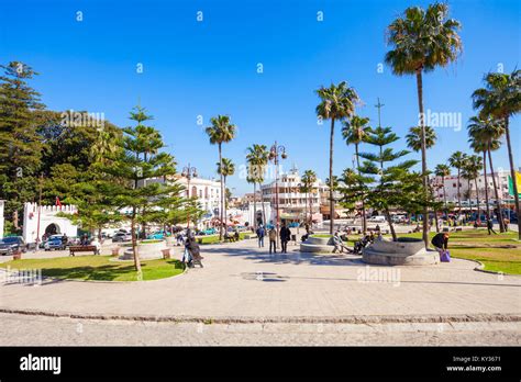 TANGIER, MOROCCO - MARCH 02, 2016: Grand Socco (meaning Big Square, officially known as Place du ...