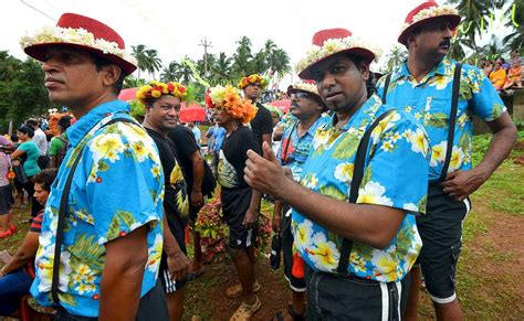 Floral dress up for the Sao Joao Festival in Goa