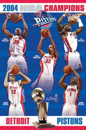 Detroit Pistons 2004 NBA Champions | Detroit pistons, Pistons, Pistons ...