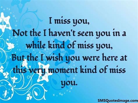 I wish you were here - Missing you - SMS Quotes Image