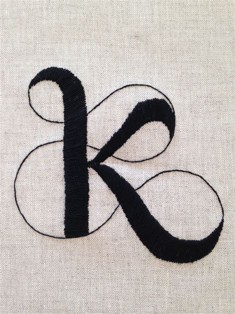 Monogram K Embroidery | Embroidery monogram, Monogram, Hand lettering