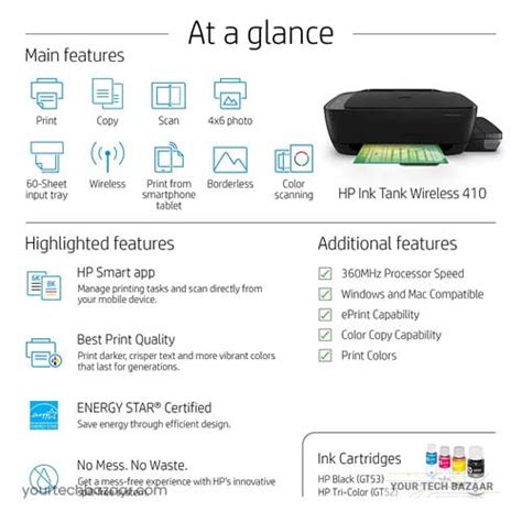 HP All in One Ink Tank Wi-fi Printer 410 | Your Tech Bazaar