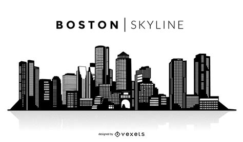 Boston Skyline Silhouette Vector at Vectorified.com | Collection of Boston Skyline Silhouette ...