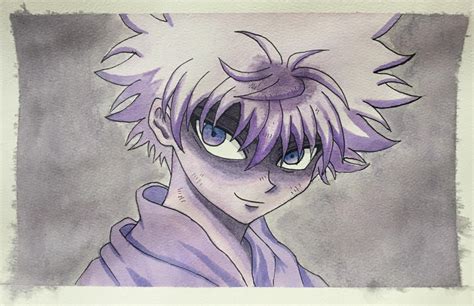 Killua in assassin mode (watercolour) : r/HunterXHunter