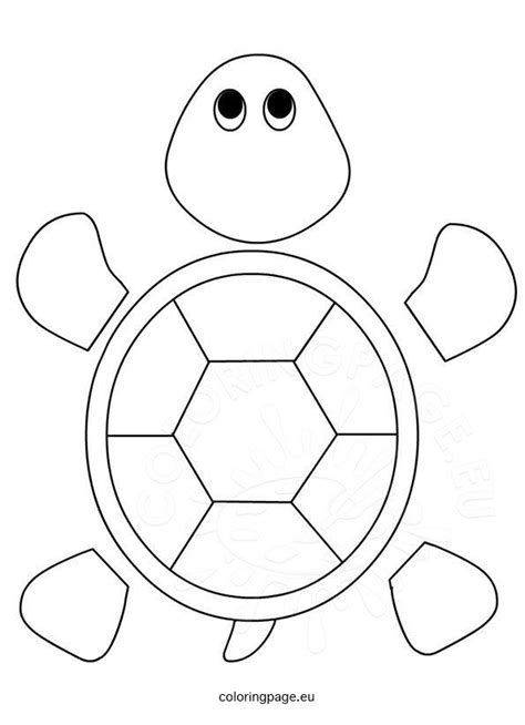 Turtle template for preschool | Coloring Page | Turtle crafts, Sea ...