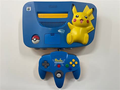 Limited Edition Pokemon Pikachu Blue NTSC J Nintendo 64 N64 Console – The Game Experts