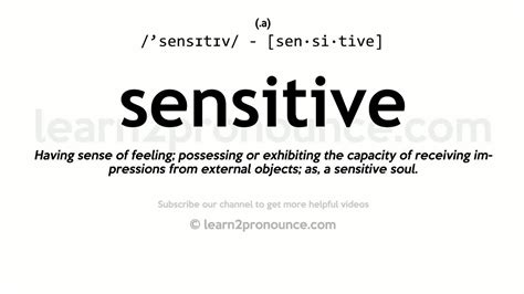 Pronunciation of Sensitive | Definition of Sensitive - YouTube