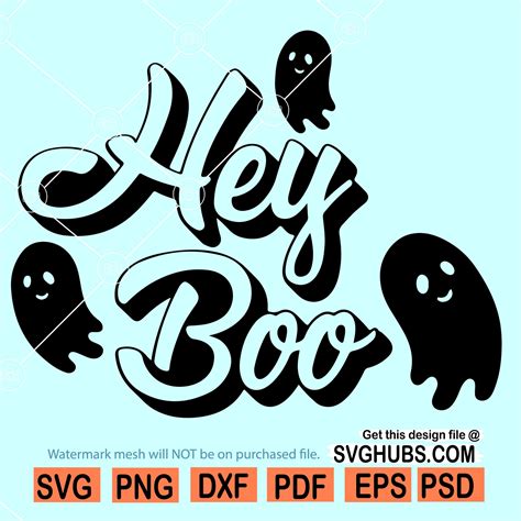 Hey Boo SVG, Halloween SVG, Ghost SVG, Ghost shirt svg, Trick or Treat svg