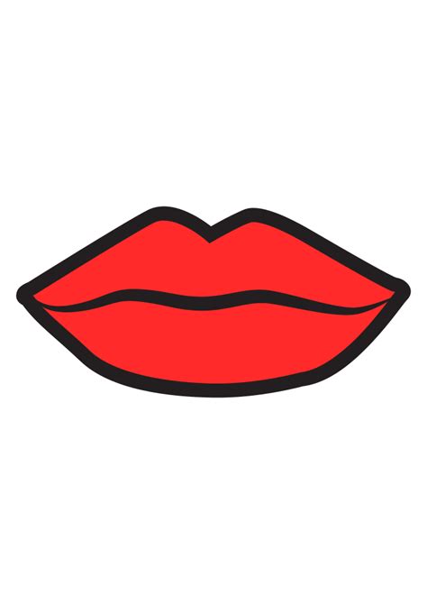 Red Lips Clipart Free SVG File - SVG Heart