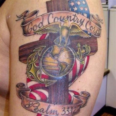 My God Country Corps tattoo | Marine corps tattoos, Picture tattoos ...