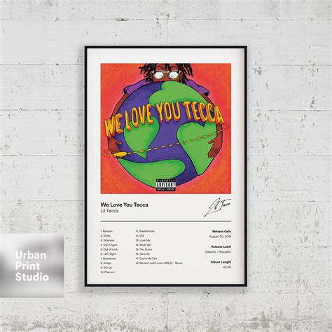 Lil Tecca Poster We Love You Tecca Album Cover Poster Print | Etsy