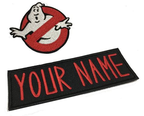 Set of Custom Ghostbusters NAME Tag & No Ghost Logo Iron on - Etsy Canada