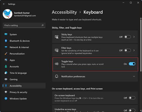 How to Mute the Toggle Keys Sound in Windows 11? | Gear Up Windows